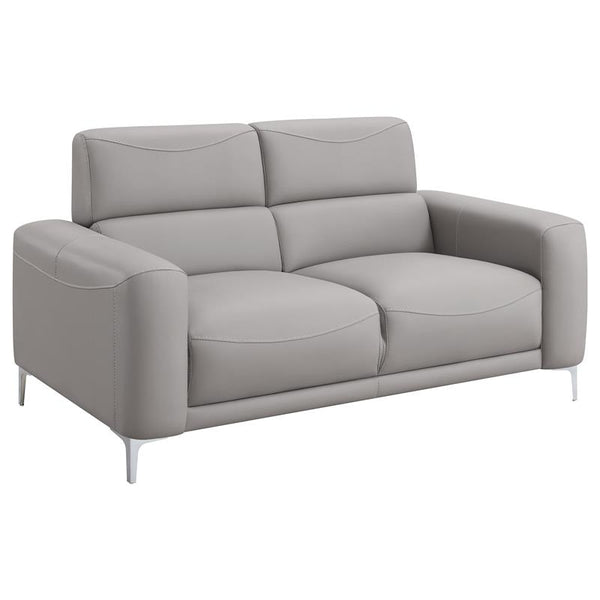Glenmark Upholstered Track Arm Loveseat Taupe - 509732