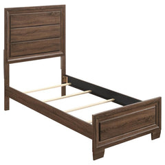 Brandon Wood Twin Panel Bed Warm Brown - 205321T