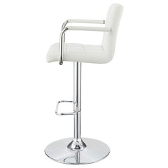 Palomar Adjustable Height Bar Stool White and Chrome - 121097