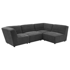 Sunny Upholstered Armless Chair Dark Charcoal - 552081
