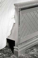 Eleanor Wood California King Panel Bed Metallic Mercury - 223461KW