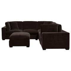 Lakeview 5-piece Upholstered Modular Sectional Chocolate - 551464-SETB