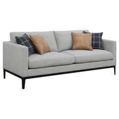 Apperso 3-piece Upholstered Track Arm Sofa Set Light Grey - 508681-S3