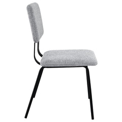 Calla Fabric Upholstered Dining Side Chair Grey (Set of 2) - 108062