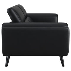 Shania 2-piece Upholstered Low Back Sofa Set Black - 509921-S2
