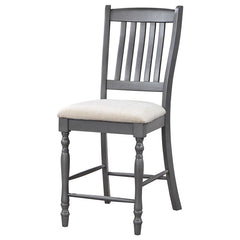 Wiley 5-piece Square Spindle Legs Counter Height Dining Set Beige and Grey - 120576