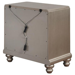 Bling Game 2-drawer Nightstand Metallic Platinum - 204182