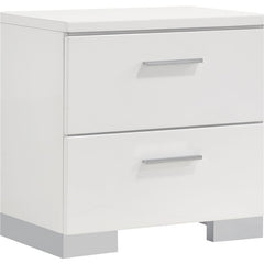 Felicity 5-piece Eastern King Bedroom Set White High Gloss - 203501KE-S5