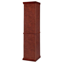 Appledale 6-shelf Corner Curio Display Cabinet Medium Brown - 3393