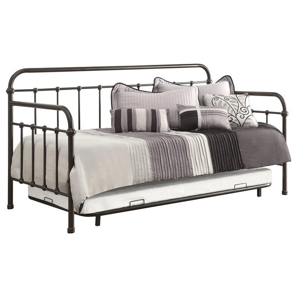 Livingston Metal Twin Daybed with Trundle Dark Bronze - 300398