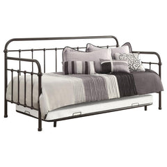 Livingston Metal Twin Daybed with Trundle Dark Bronze - 300398
