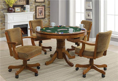 Mitchell Upholstered Game Chair Olive-brown and Amber - 100952