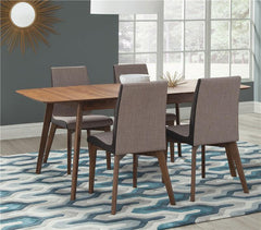 Redbridge 5-piece Dining Room Set Natural Walnut and Grey - 106591-S5