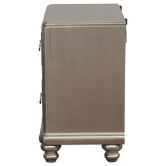 Bling Game 2-drawer Nightstand Metallic Platinum - 204182