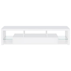 Jude 2-drawer Engineered Wood 71" TV Stand High Gloss White - 704251