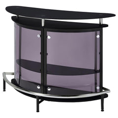 Amarillo 2-tier Bar Unit Black and Chrome - 101065