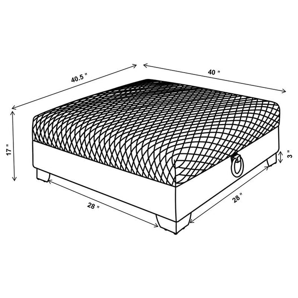 Chaviano 4-piece Upholstered Track Arm Sofa Set Pearl White - 505391-S4