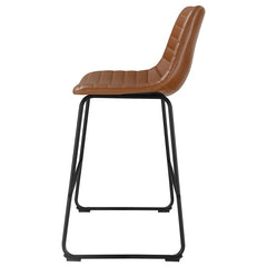 Zuni Faux Leather Upholstered Counter Stool Saddle (Set of 2) - 107218