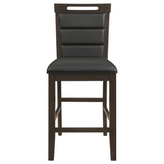 Prentiss Upholstered Counter Height Chair (Set of 2) Black and Cappuccino - 193109