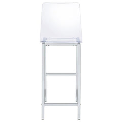 Juelia Bar Stools Chrome and Clear Acrylic (Set of 2) - 100295