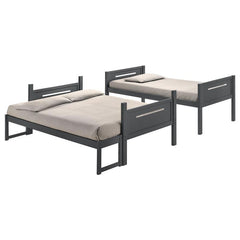 Littleton Wood Twin Over Full Bunk Bed Grey - 405052GRY