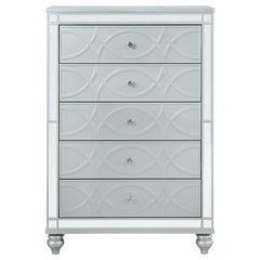 Gunnison 5-drawer Bedroom Chest Silver Metallic - 223215