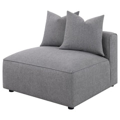 Jennifer Upholstered Armless Chair Grey - 551594