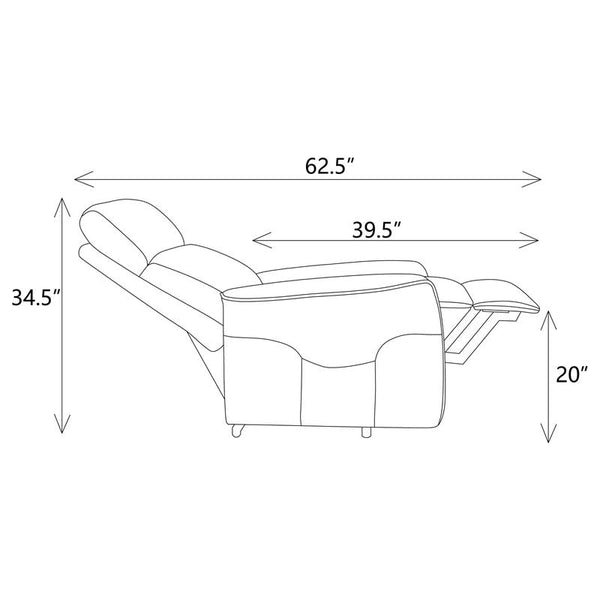 Herrera Upholstered Power Lift Massage Chair Charcoal - 609406P