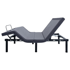 Clara Twin Extra Long Adjustable Bed Base Grey and Black - 350131TL
