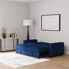 Gretchen Upholstered Convertible Sleeper Sofa Bed Navy Blue - 360240