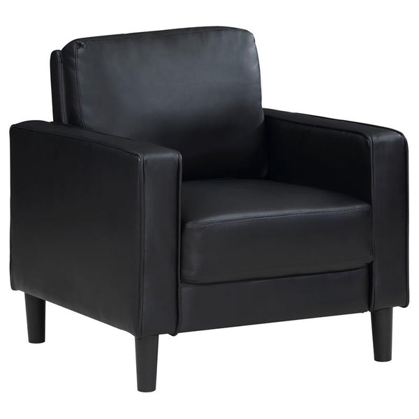 Ruth Upholstered Track Arm Accent Chair Black - 508363