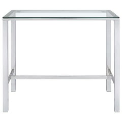 Tolbert Bar Table with Glass Top Chrome - 104873