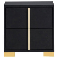 Marceline 2-drawer Nightstand Black - 222832