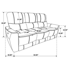 Greenfield Upholstered Power Reclining Sofa Ivory - 610261P