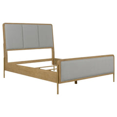 Arini Upholstered Queen Panel Bed Sand Wash and Grey - 224301Q