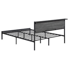 Ricky Metal Full Panel Bed Grey - 302143F