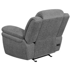 Bahrain Upholstered Power Glider Recliner Charcoal - 609543P