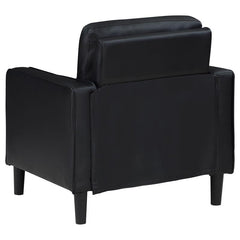 Ruth Upholstered Track Arm Accent Chair Black - 508363