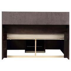 Phoenix Wood California King Storage Bookcase Bed Cappuccino - 200409KW