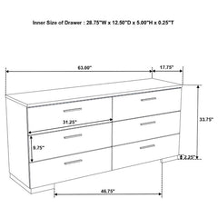 Felicity 4-piece Queen Bedroom Set White High Gloss - 203500Q-S4