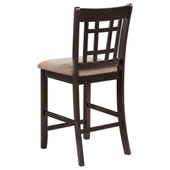 Lavon Lattice Back Counter Stools Tan and Espresso (Set of 2) - 105279
