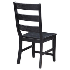 Newport Ladder Back Dining Side Chair Black (Set of 2) - 108142