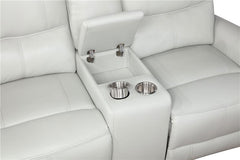 Greenfield Upholstered Power Reclining Loveseat Ivory - 610262P