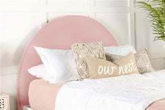 June Upholstered Queen or Full Panel Headboard Blush - 315927QF
