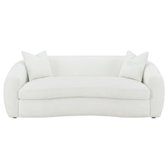 Isabella 2-piece Faux Sheepskin Upholstered Sofa Set Natural - 509871-S2