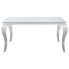 Carone 5-piece 61" Rectangular Dining Set Teal and Chrome - 115091-S5T