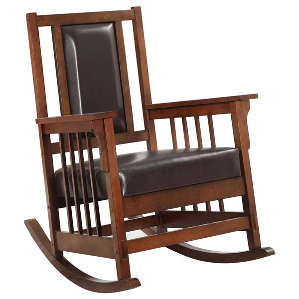 Ida Upholstered Rocking Chair Tobacco and Dark Brown - 600058