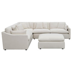 Hobson 6-piece Upholstered Modular Sectional Sofa Ivory - 551451-SET