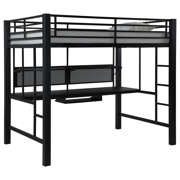 Avalon Full Workstation Loft Bed Black - 460023