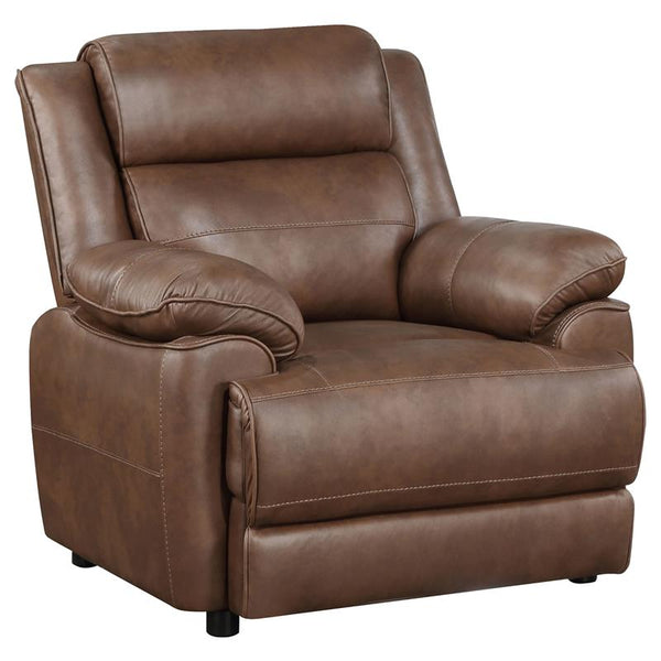 Ellington Upholstered Padded Arm Accent Chair Dark Brown - 508283